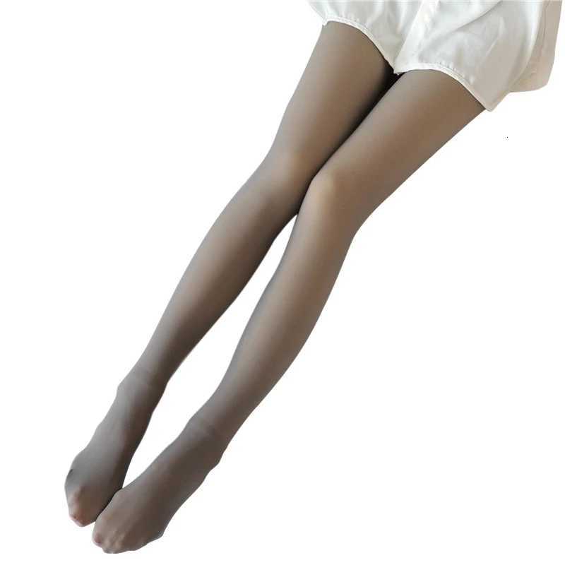 Winter leggings warm sexy tights thin translucent nylon pantyhose high waist pants elastic thickened wool socks for womenT251016