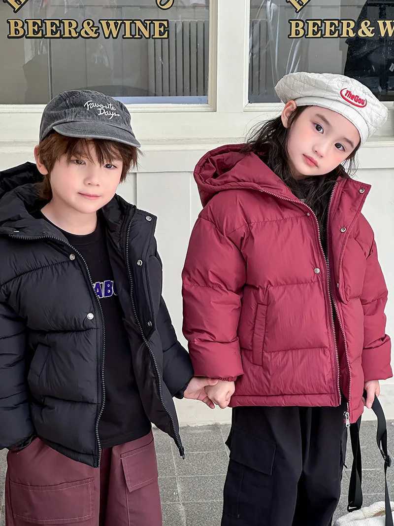 Childrens cotton clothing short down cotton jacket winter 2024 new childrens jacket thickened Zhongda children 310 years oldT251016