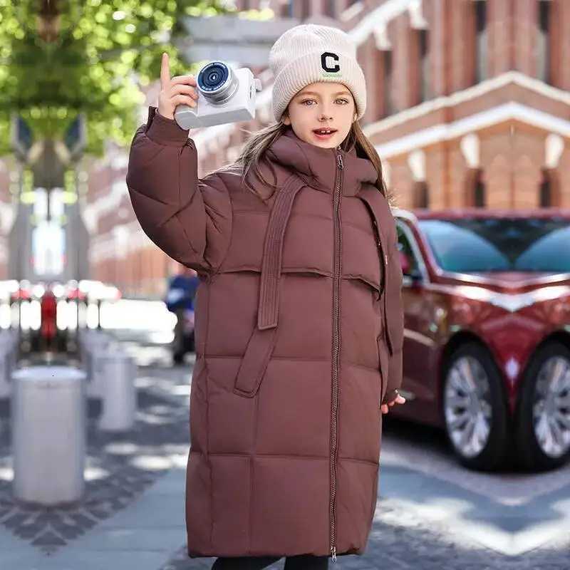 New 314 Years Winter Children Down Jacket For Girls Thick Warm Long Teenage Girl Outerwear Coat Kids Girl Jacket Coat OutfitT251016