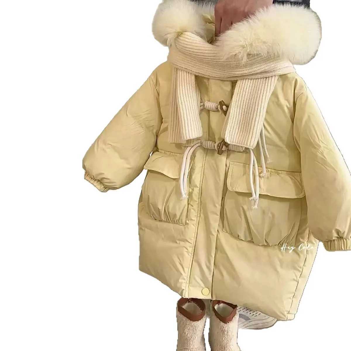 2025 New Baby Girls Winter Coat Thick Cotton Solid Color Hooded Padded Jacket Fashionable UltraWarm Outerwear for 26YT251016