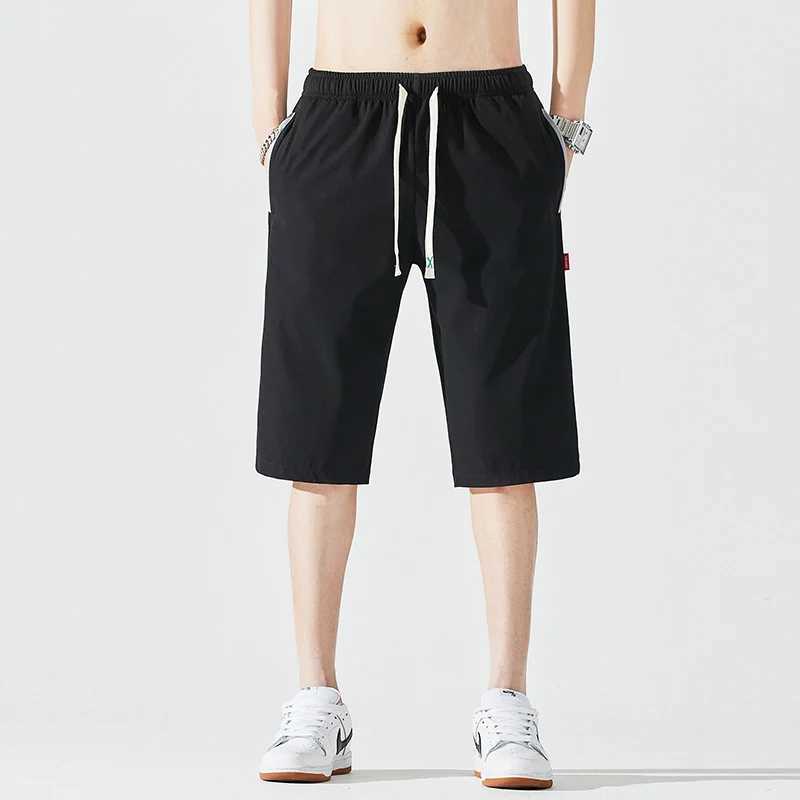 Elegant Fashion Harajuku Slim Fit Ropa Hombre Loose Casual Shorts Solid All Match Sports Shorts Thin Style Pockets Capri Pants J251016