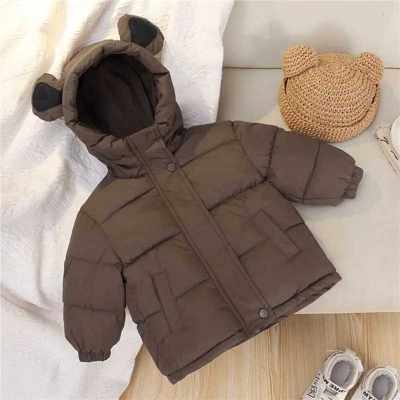Winter Coats Girls Kids Winter Jacket Boys Hooded Solid Toddler Outwear Windproof Warm Little Girs Jacket D48T251016