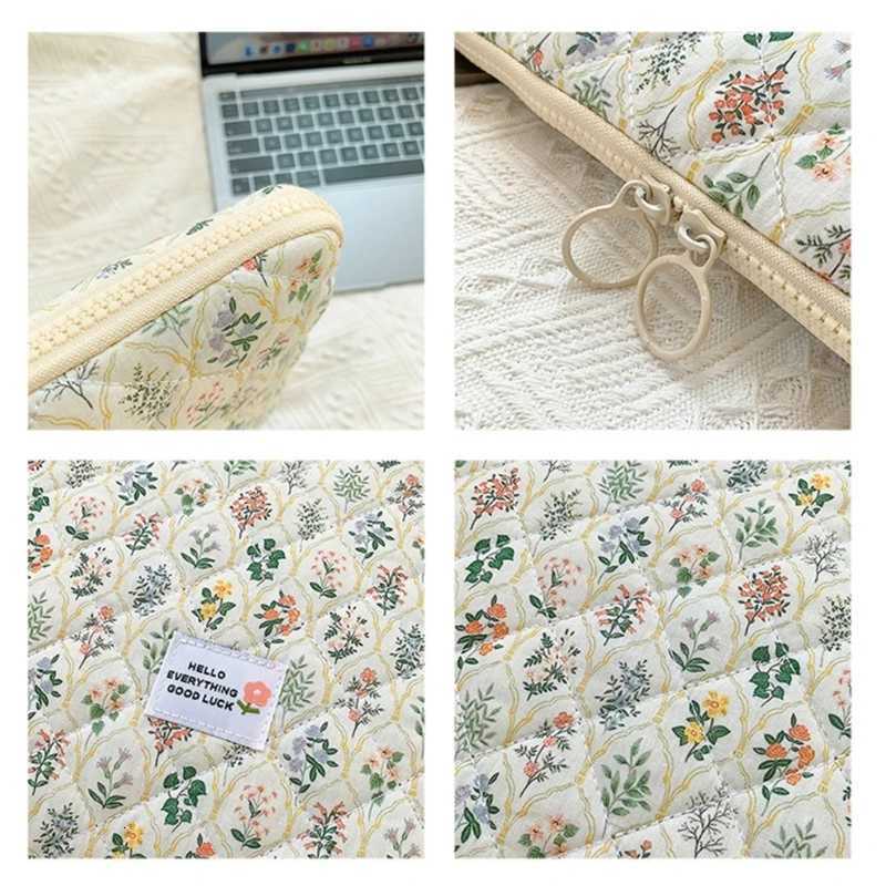 Design Fashionable Laptop Sleeve with Floral Print Versatile Laptop Case for StudentsW251015