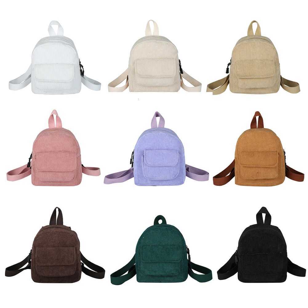 Women Fashion Mini Backpack Versatile Student Girls Bookbag Solid Color Retro Travel Backpack Student Book Bag Aesthetic PurseT251016