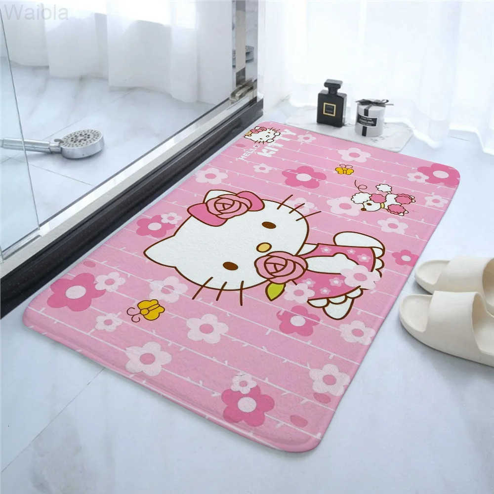 Sanrio Hello KKitty Floor Mat For Living Room Sofa Floor Cushions Modern Soft Fluffy Home Rug For Childrens Bedroom Play Carpet L251016