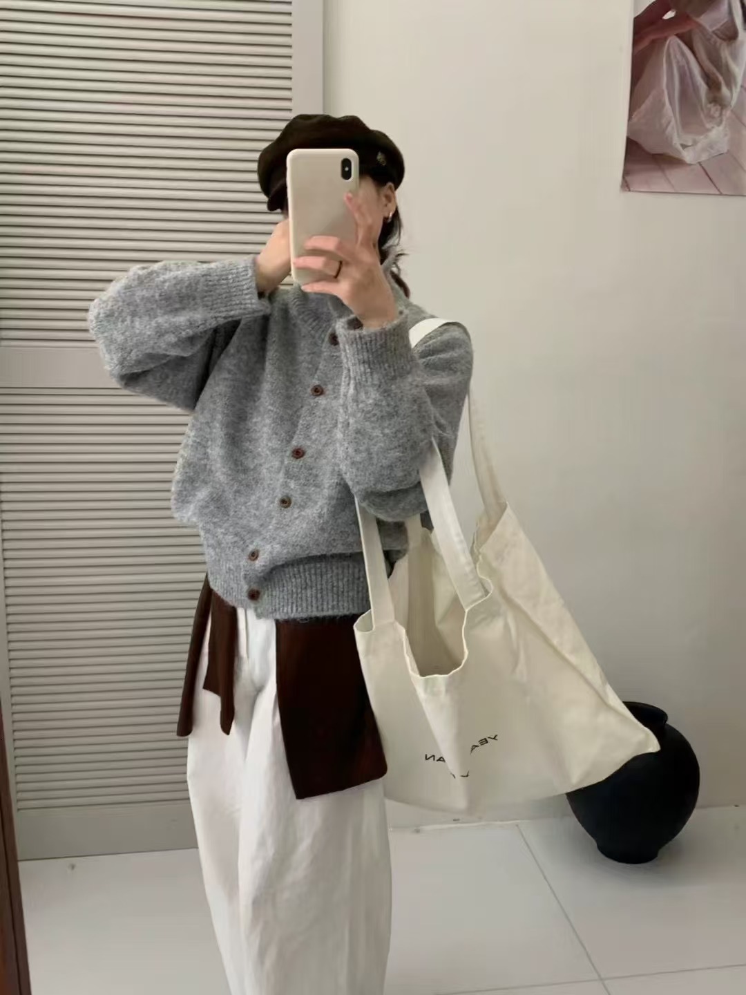 Korean Style Stand Collar High Neck Sweater Coat for Women Soft and Cozy Top for Autumn and Winter Loose and Lazy Knitted Cardigan for Outerwear 25082
