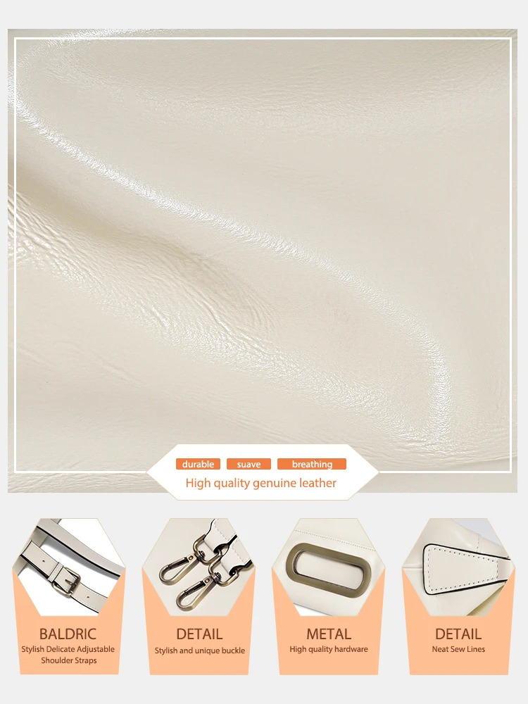 Zency Genuine Leather Vintage ner Handbag For Women Large Capacity Shoulder Bag Brown Crossbody Tote Purse 251014