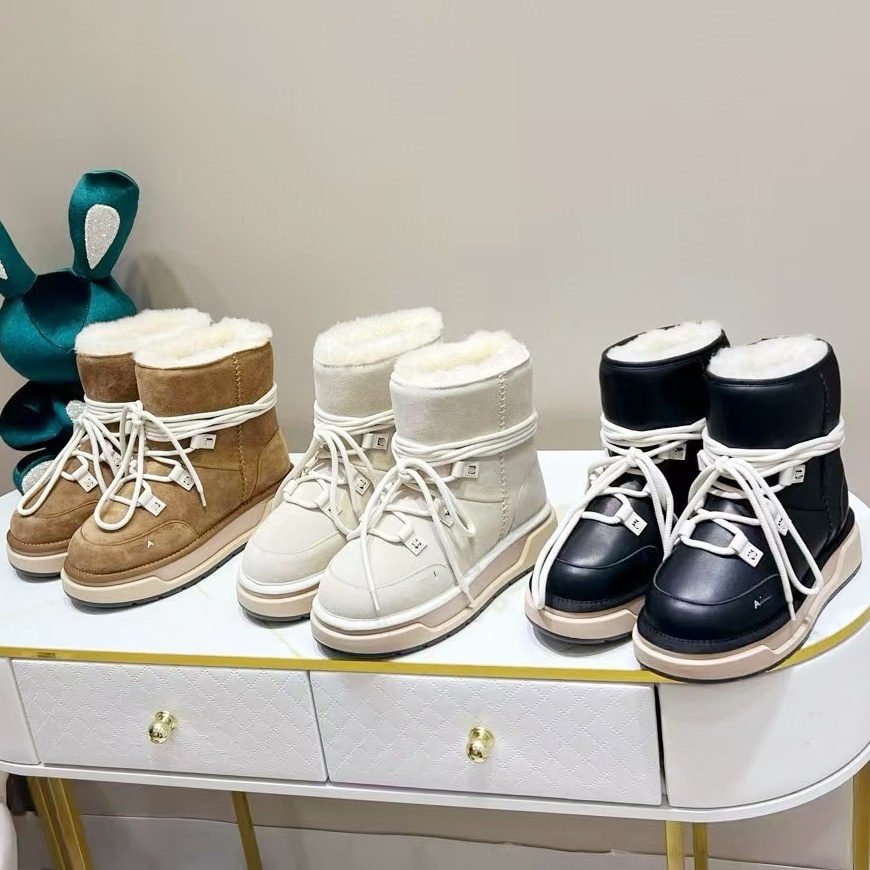 Womens Martin Boots Cowhide suede Fluffy ankle boots Designer Mini ankle Boots Luxury Fur booties Snow Boots 11 Winter combat boots Outdoors Working Flat sports shoe