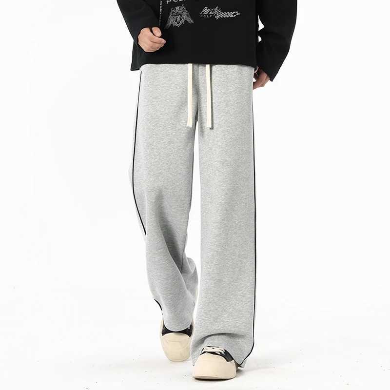 2025 Autumn Men Sweatpants Baggy Joggers Cotton Korean Sports Pants Neutral Loose Outdoor Jogger Fitness Trouser J251203