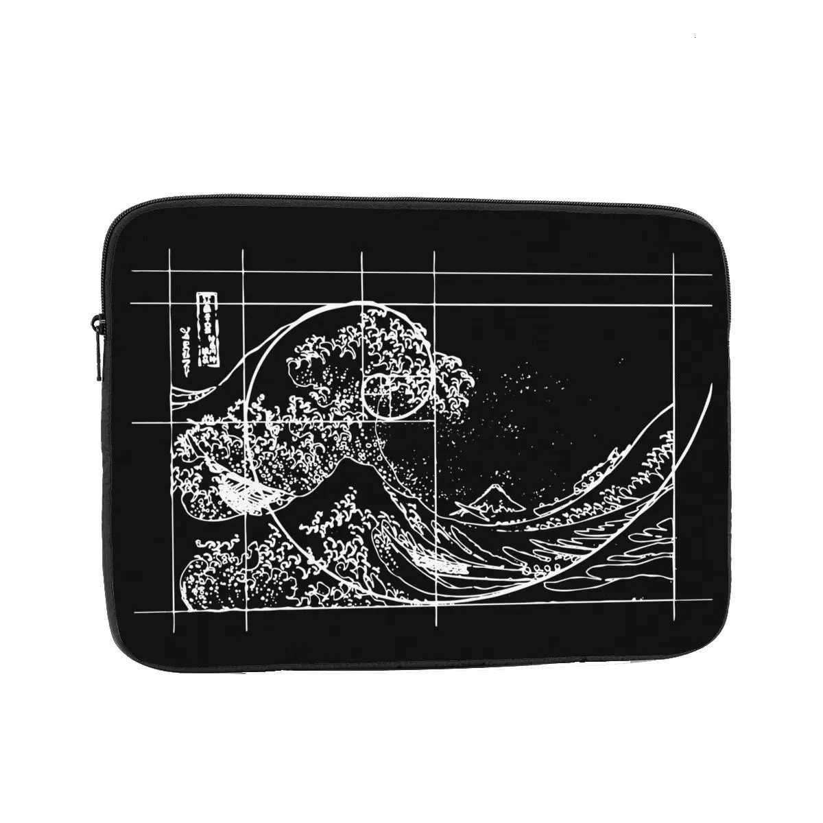 Laptop Notebook Bag Case Hokusai Meets Fibonacci Sequence Golden Ratio Computer Sleeve Math Shockproof Case Bag for MacbookW251015