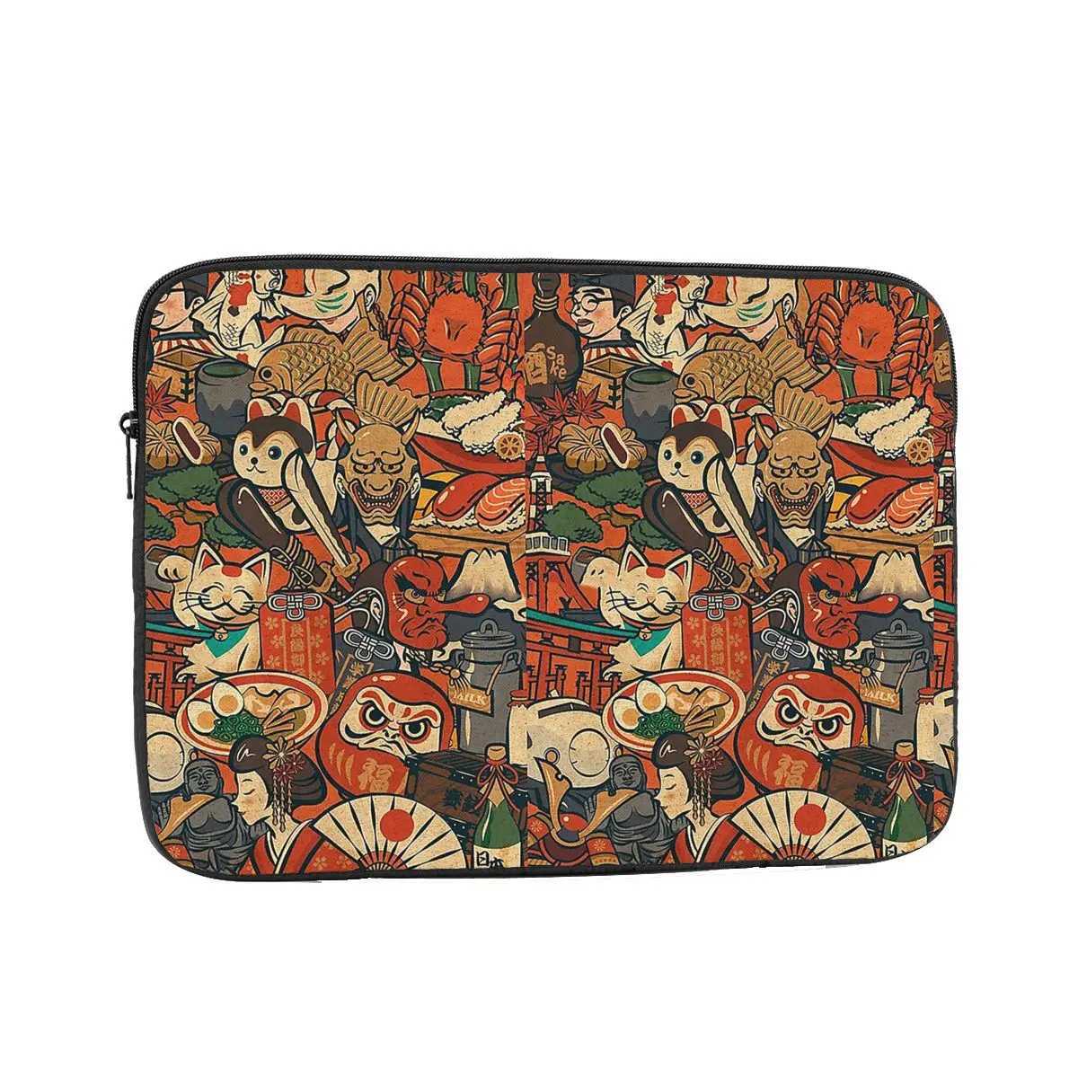 Japanese Sushi Crabs Daruma Laptop Bag Case 10 12 13 15 17 Inch Notebook Bag Sleeve Computer Shockproof Case BagW251015