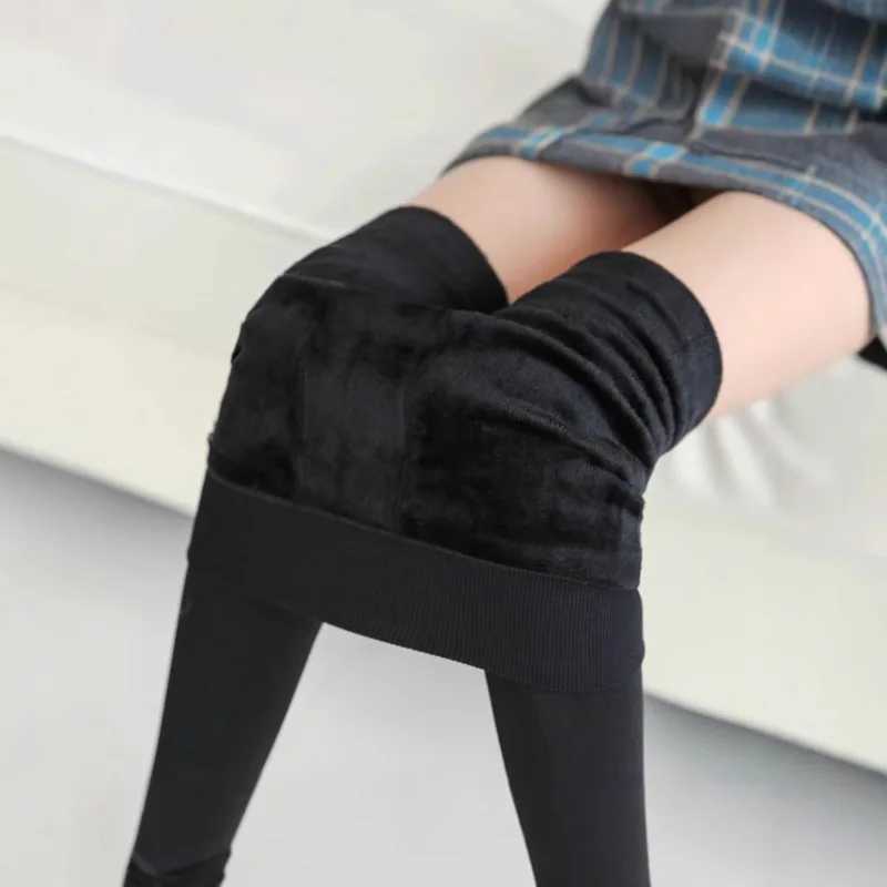 Pearl Fleece Leggings Thermal Lined Tights NonSlip Heel Grip All Season Pants Women 3D Seamless Winter Base Layer Slim LeggingsT251016