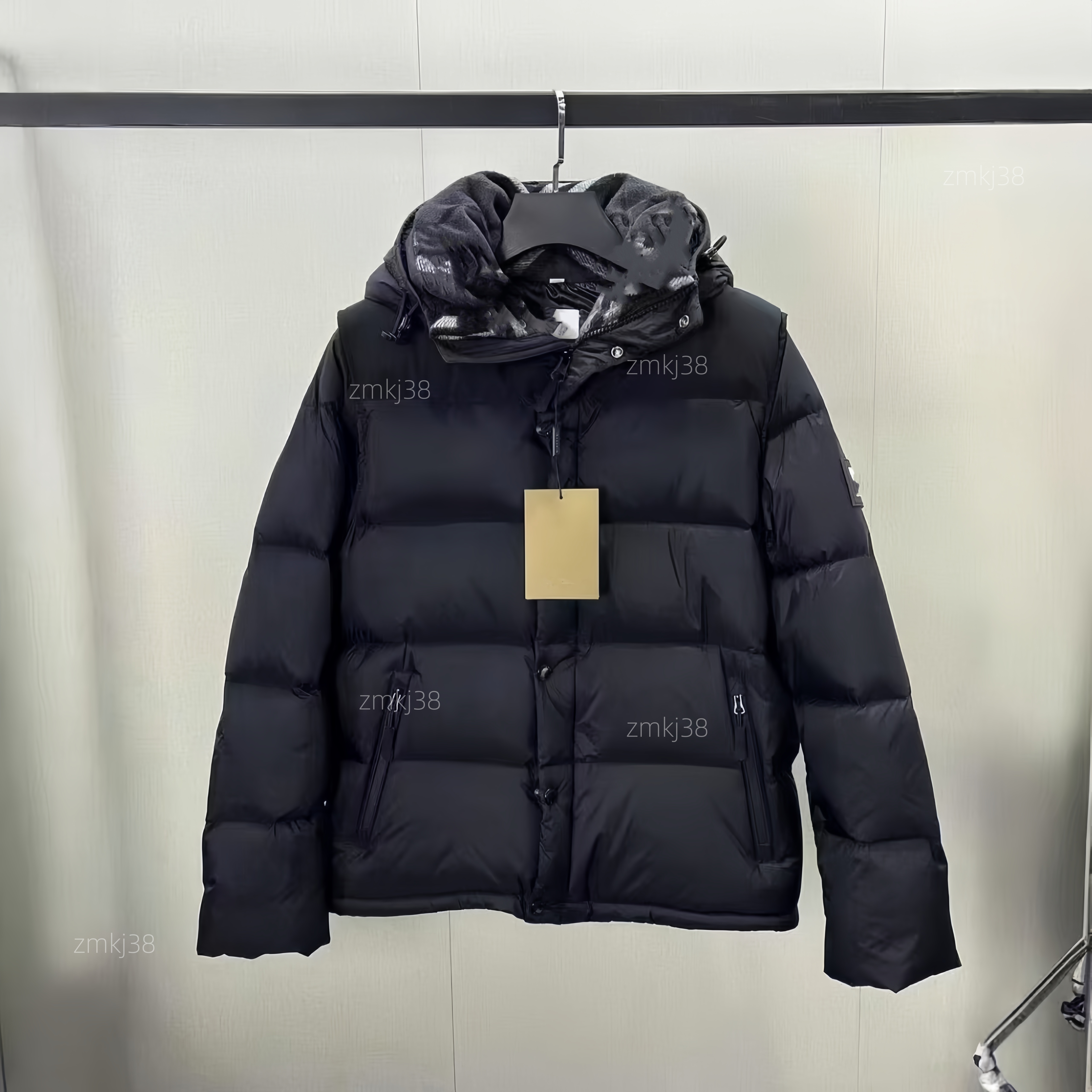 Burburryly Puffer Jacket Designer Jacket Winter New Mens Burbureys Coat Fashion Burrburry Hooded Burrberrry Jacket Thick Down Jacket Men Women 341