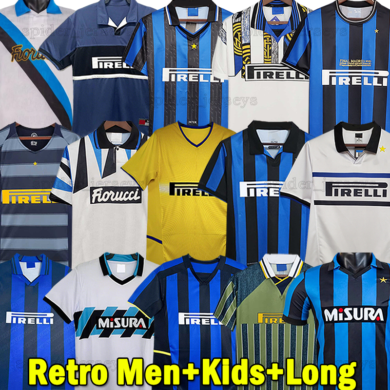 1988 ZANETTI Inter Retro Soccer jerseys SNEIJDER 1990 94 97 BAGGIO VIERI CRESPO MATERAZZI DJORKAEFF ADRIANO MILANJersey 2000 03 07 Football Shirts 2010 19 kids kits