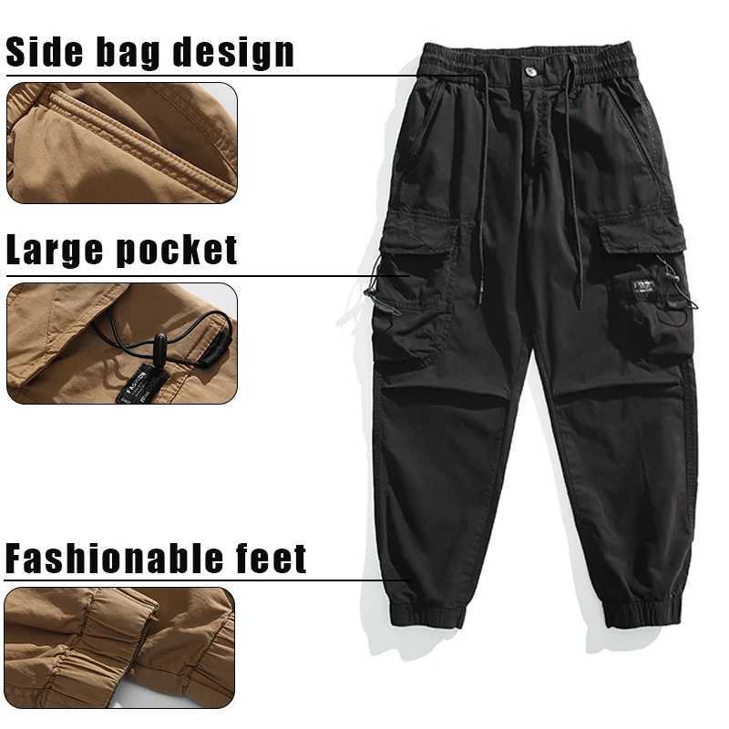 IPPOLICH Military Cargo Pants for Men Spring Street Fashion Big Pocket Breathable Cargo Pants Men Cotton Streetwear Cargo Pants J251203