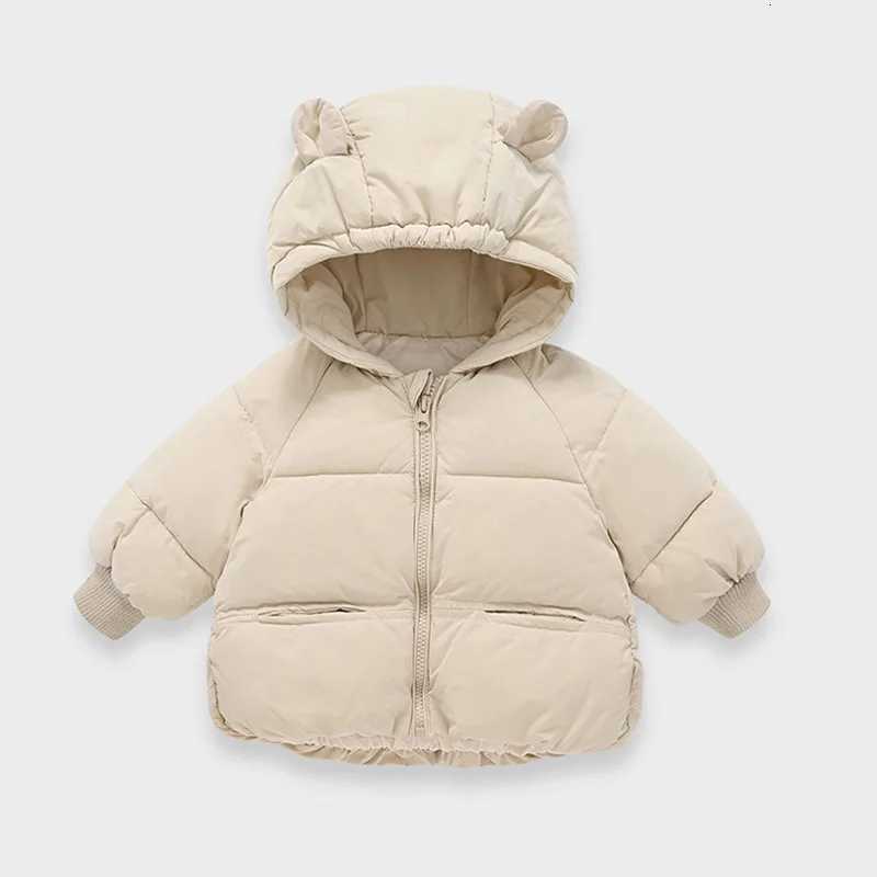 Autumn Winter Kid Thicken Fashion Cotton Coat Boy Children Solid Cardigan Hooded Long Sleeve Tops Girl Baby Warm Casual JacketT251016