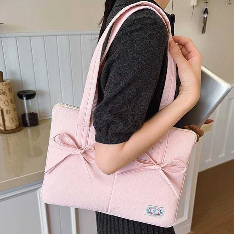 Cute Bow 13inch Tablet Sleeve Bag Shoulder Handbag For IPad Air 109 Samsung Xiaomi Tablet Laptop Cover Pouch Notebook Carry BagW251015