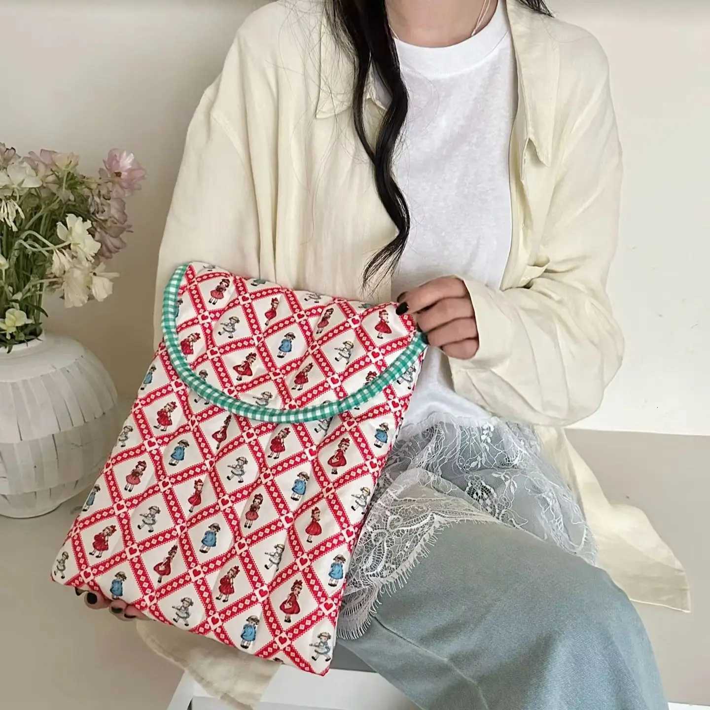 Korean version Laptop Sleeve For Ipad9711 Macbook Air Pro 133 14 15 Dell Samsung LG 156 16 Inch Tablet Notebook PouchW251015