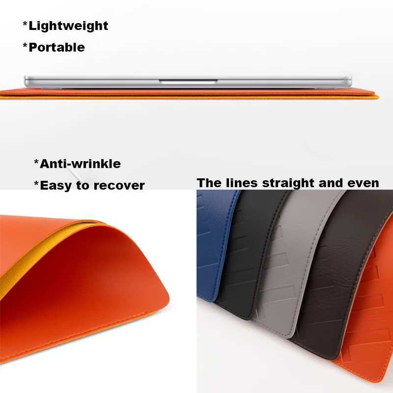 Laptop Sleeve Bag Case 14 Inch Notebook Bag Table Cover Nonmagnetic Tablet Laptop Inner Bag Water Shockproof Leather PC BagsW251015