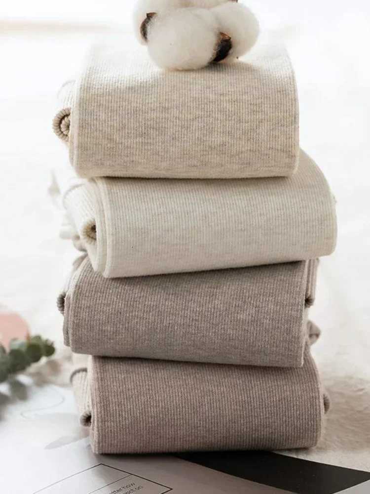 Winter Warm Leggings Women Vertical Stripes Casual Pants Thickened Plush Cotton High Elasticity Solid High Waist Winter PantsT251016