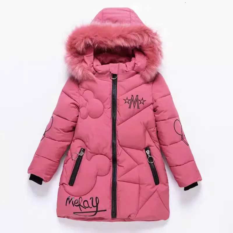 Kids Girls Faux Fur Collar Hooded Jackets Winter Thick Warm Outerwear Parka Snowsuit Coats Princess Christmas Clothes For 312 YT251016