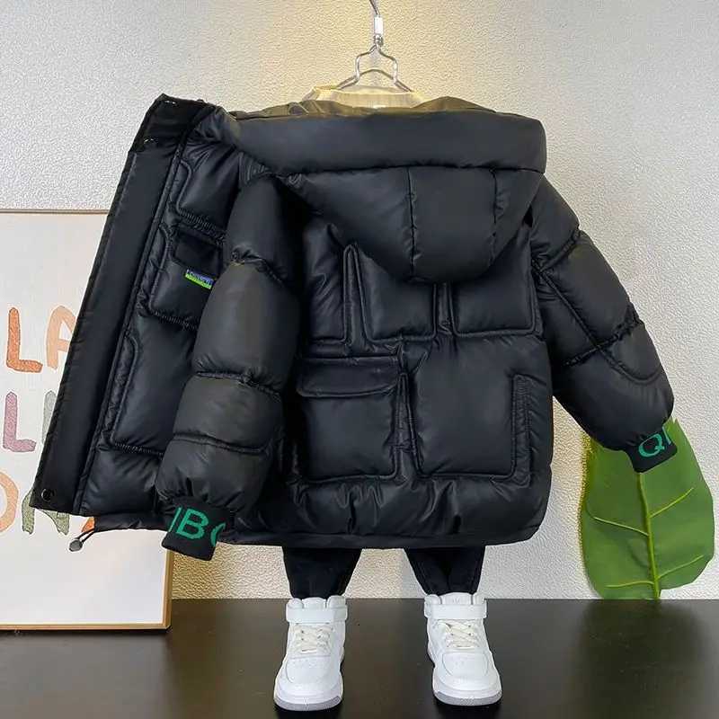 2025 New Girls Winter Thickened Down Parkas Outerwear Fashion Winter Girls Cotton Coat Childrens Clothing Girls 9 12 8 14 YearsT251016