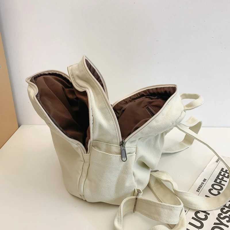 Canvas Women Small Backpack Korean Vintage School Mini Backpack Women Bagpack Female Solid Girl mochilasT251016