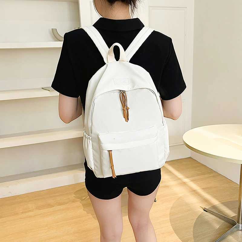 Kawaii Largecapacity Allmatch Backpack Korean Version Simple Storage Bag Back to School Office Supplies Cute StationeryT251016