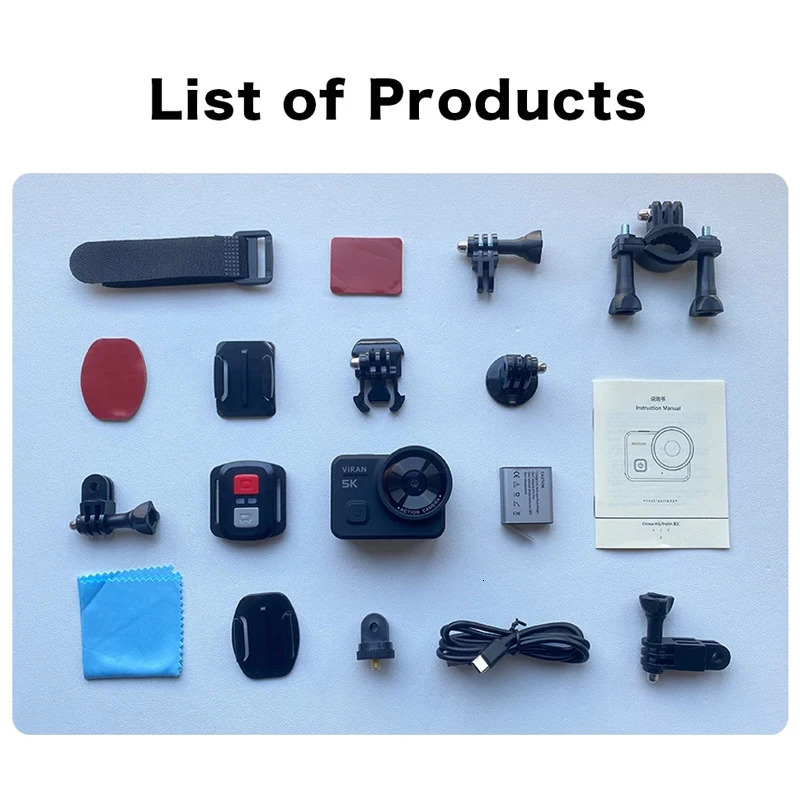 VIRAN V10 5K Action Camera Electronic Image Stabilization 2 Touch LCD 4K Waterproof Action Camera Dashcam Motion Detection 251015 - view 4