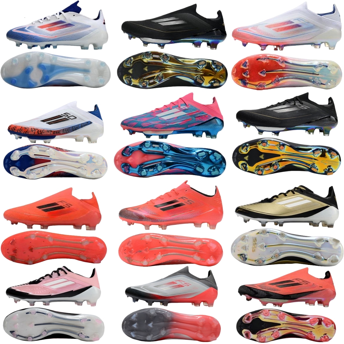 Quality f50 Football Boots Laceless Laces Lace-up FG Mens Soccer Cleats Comfortable Training Leather Football Shoes kids size39-46 304