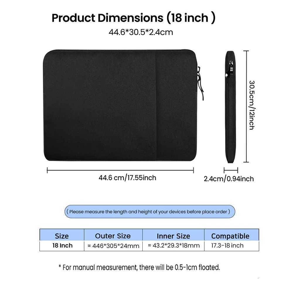 Cdisplay Laptop Bag 18 Inch Notebook Sleeve Case for MacBook Pro 16 14 Air 13 Portable Monitor Lenovo Dell Computer BagW251015