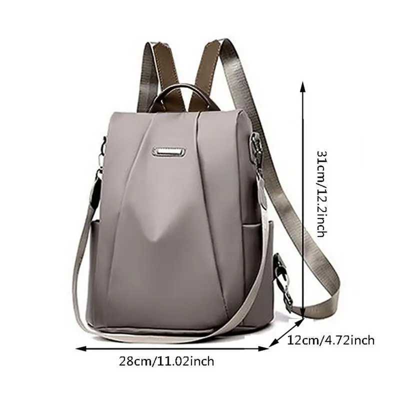 New Womens Multifunction Backpack Casual Solid Color School Bag For Girls Fashion Detachable Strap Travel Shoulder BagT251016