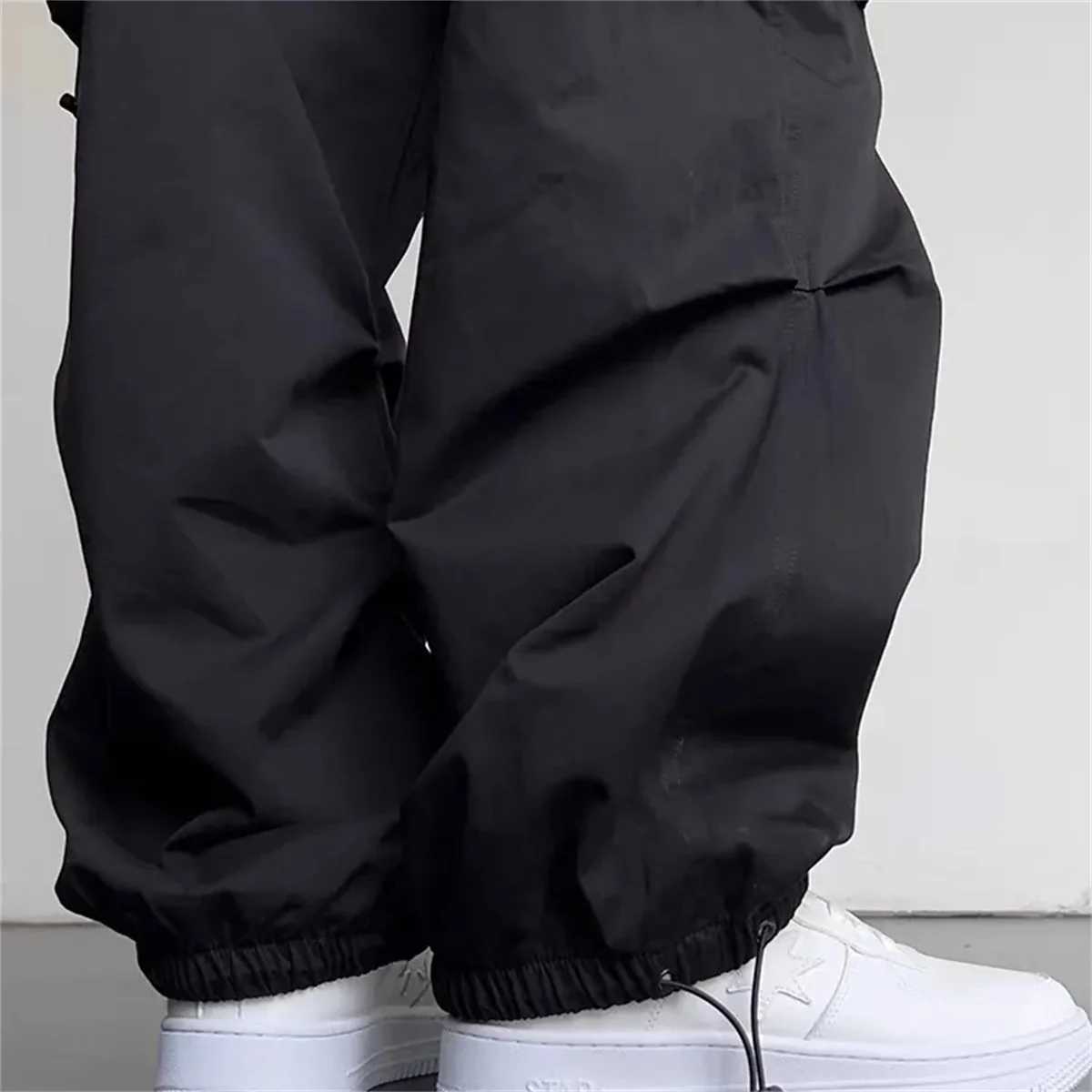 American Spring Summer Men Casual Cargo Pants Pockets Plus Size Black Out Door Elasticity Sports Oversize Pants 46 48 50 J251203