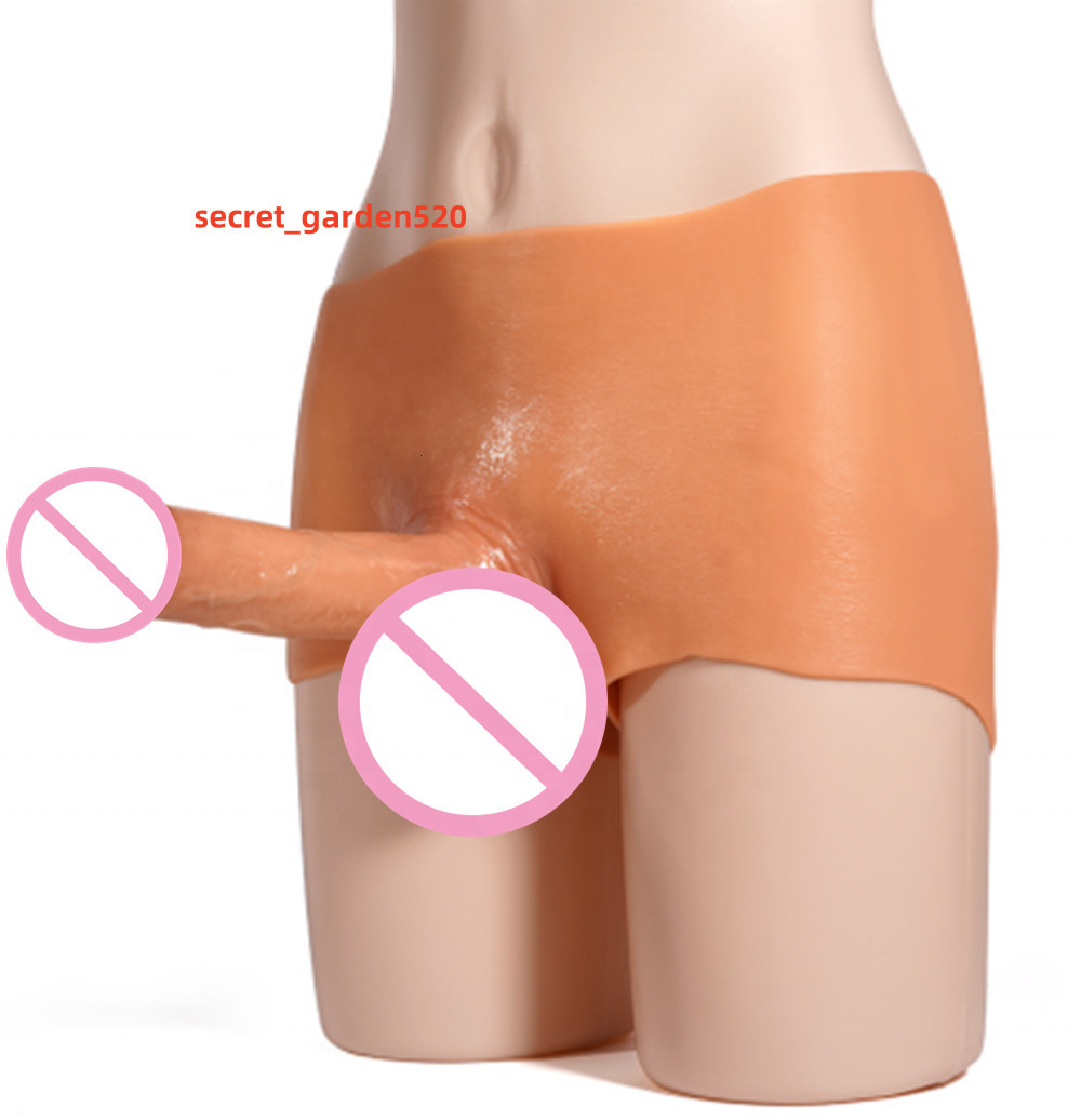 Silicone Realistic Sex StrapOn Dildo for Couples Soft Adult Sex Toys with Pantie Underwear for Pegging Men and Girl