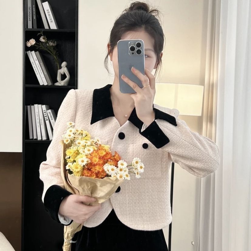 2025 Autumn fashion Designer Jacket Luxury New Top Women's Jacket Autumn/Winter New Fashionable Elegant Slimming Design Velvet Patch Short Jacket