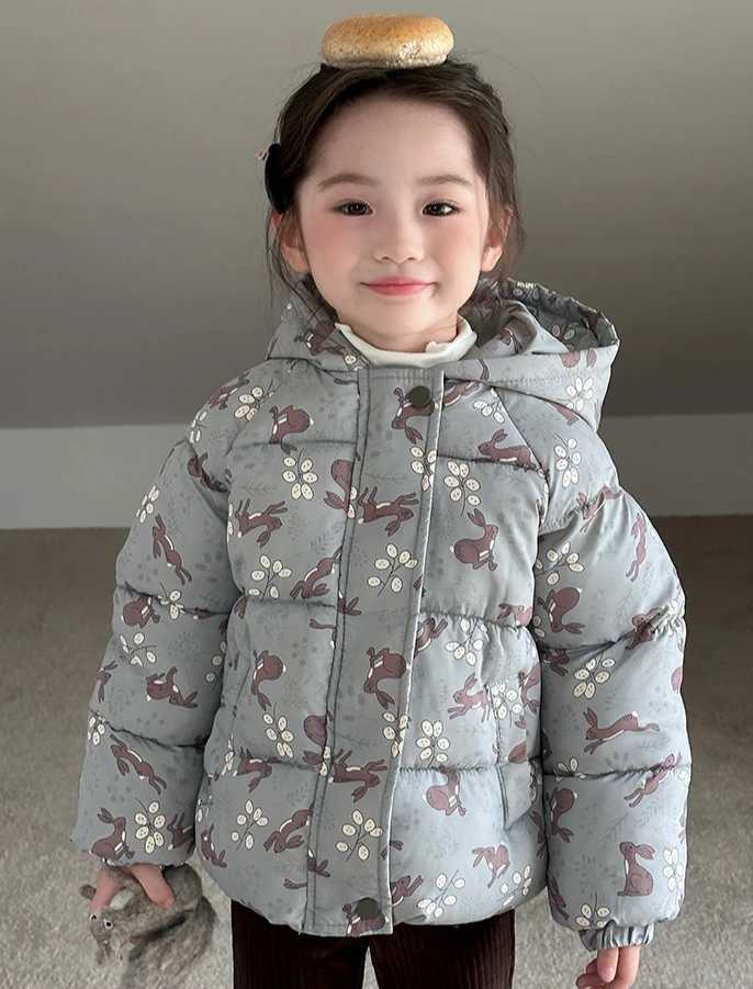 2024 New Boys and Girls Cotton Coat Fashion Children Plush Thick Cotton Jacket Winter Warm Hooded Coat for ChildrenT251016