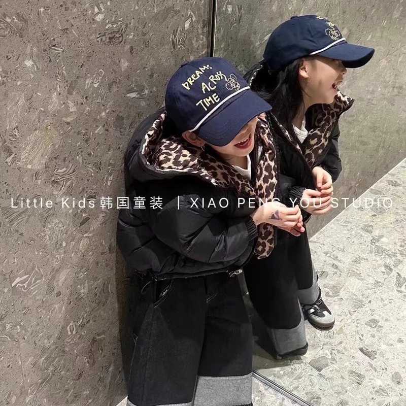 New Childrens Reversible Leopard Print Puffer Jacket Winter Hooded Coat Thickened Warm Cotton Padded Jacket Fashion OuterwearT251016