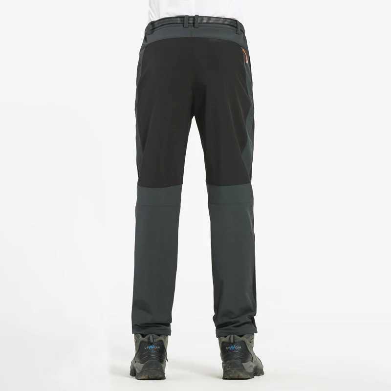 LNGXO Thick Warm Fleece Hiking Pants Men Winter Waterproof Windproof Outdoor Soft Shell Rain Trousers Trekking Camping Ski Pants J251203