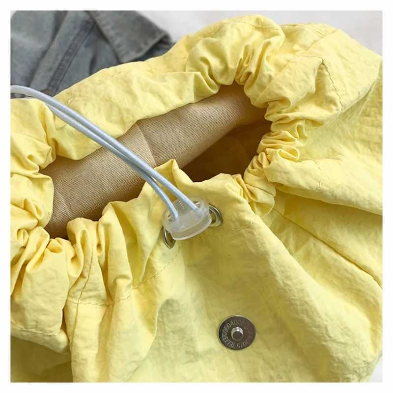 Women Backpack Preppy Style Versatile Commuting Backpacks Student Travel Casual Sports Color Clashing Drawstring Nylon BagT251016