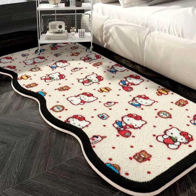 Sanrio Hot Hello Kitty Carpet Doormat Foot Mat Living Room Bedroom Bedside Household Decoration 40120Cm Kawaii Anime New Style L251016