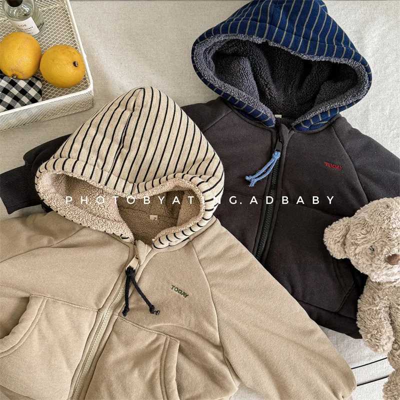 2025 Kids Winter Coat Boys Girls Hooded Cotton Jacket Korean Style Thick Warm Padded Jacket for Children 18 YearsT251016