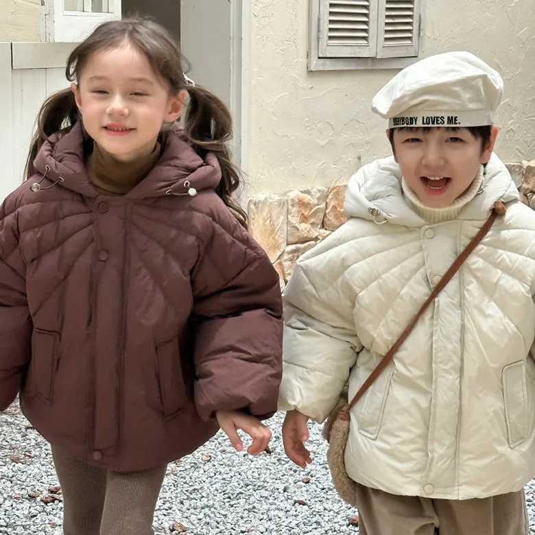 Parkas 2025 Korean Kids Down Jacket Chic Winter Puffer Coat with White Duck Feather Warm Outerwear for 48Y Toddlers ChildrenT251016