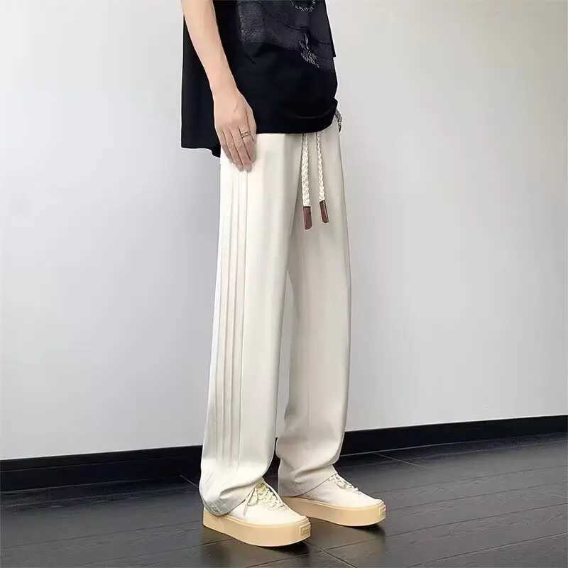 Casual pants mens summer new style spring and autumn loose straight leg long pants street dance wide leg sports pants J251203