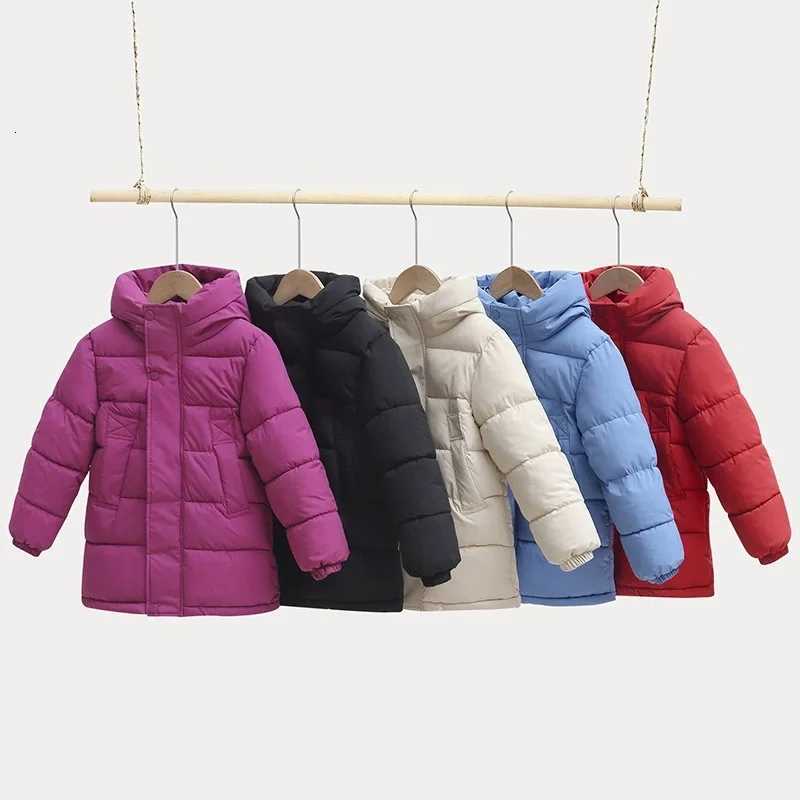 Childrens Cotton Coat Winter New Style Plus Velvet Thickened Down Jacket Baby Hooded Midlength Cotton Coat FashionablewarmcoatT251016