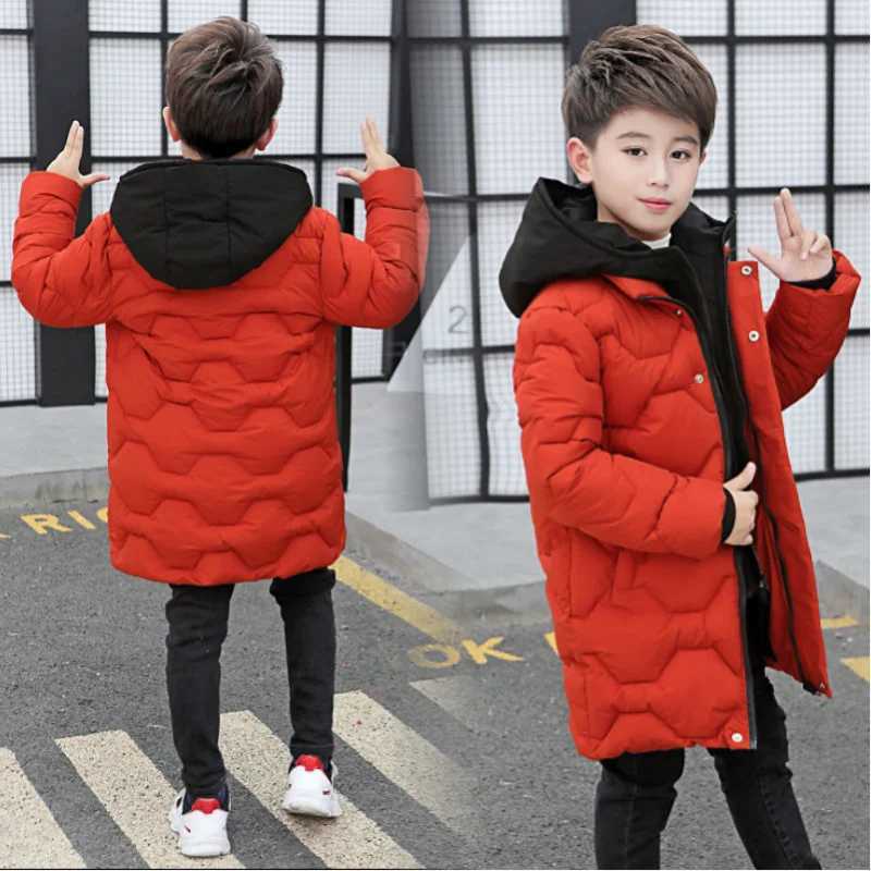 2025 Children Boys Jacket Thick 9 Winter 8 Warm Coat Fashion Parka Hooded Outerwear Clothes for Kids Boy Clothing 10 12 14 YearT251016