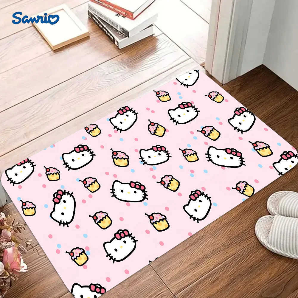 Sanrio Cartoon HHello KKitty Floor Mat Doormats Home Carpet Foot Mat Bathroom Absorbent Mats AntiSlip Mats Home Decor Supplies L251016