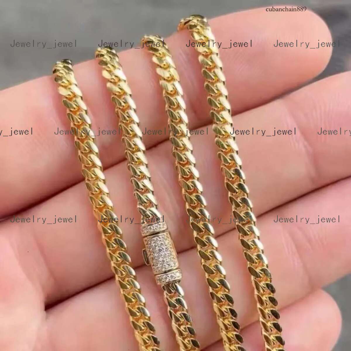 Wholesale 10K 14K Solid Real Gold 8MM Cuban k Chain Bracelet Iced Out Hip Hop Moissanite Necklace Fine Jewelry Men Women