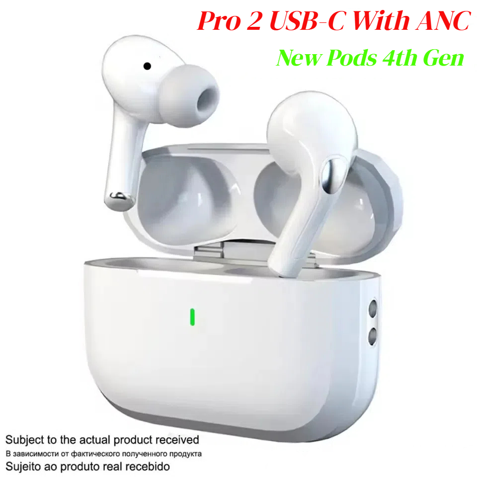 TWS Earbuds Pods pro 3 4th Gen ANC Headphones Pro 2 ANC Wireless Bluetooth Earphones Wireless Charging Pro 2 USB C Headset Pods 2nd gen 3rd in ear Earphones