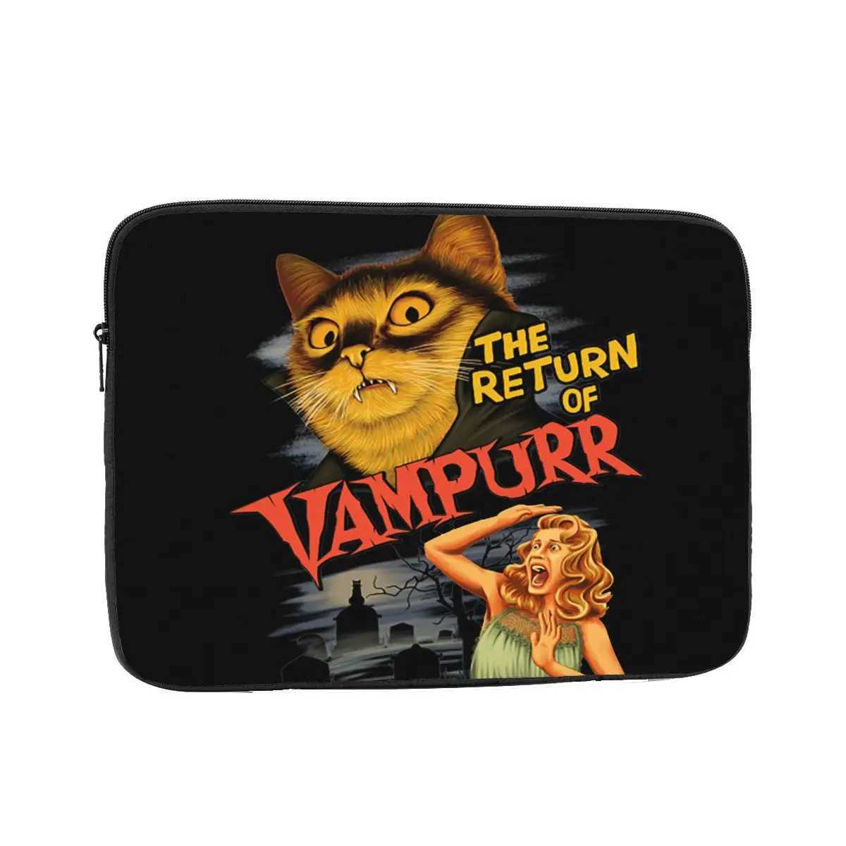 Cat The Return Of Vampurr Laptop Bag Case 10 12 13 15 17 Inch Notebook Liner Sleeve Horror Halloween Tablet Shockproof Case BagW251015