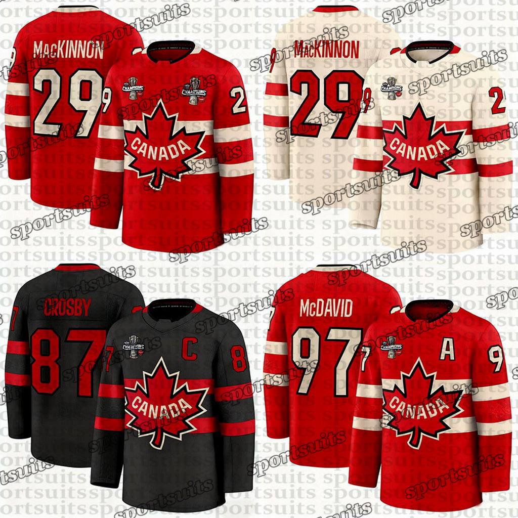 Crosby 4 Nations Face Off Hockey Jerseys Canada 2025 National 5 Devon Toews 50 Binnington 33 Adin Hill 35 Sam Montembeault 89 Drew Doughty 8 Cale Makar 27 Shea Theodore